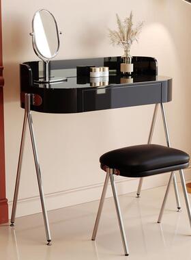 奢莫妮卡现代简风QFW约卧室设计妆师黑色梳妆桌化妆桌轻梳妆柜化