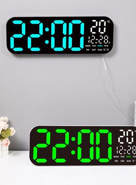 19.5寸LED挂钟简多功能电约9子钟大数字63747客厅挂钟摇屏控钟表G