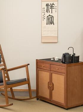 祥福家用移未央泡茶发柜烧水壶一体茶水柜中式可动茶83405台边边