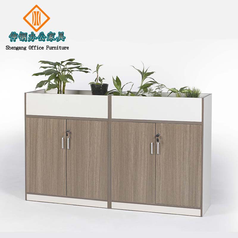 时尚木制花槽柜资料陈列档案文件柜广东深圳虎门办公家具