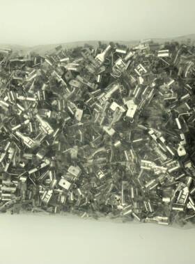 .8反背插BGD子簧插片187铜接线端子压端插拔式接冷线端子0.345厚2