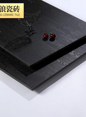 黑色瓷亚光全体大理石砖600x12通00工程VKT餐厅厨卫瓷砖防GKA滑地