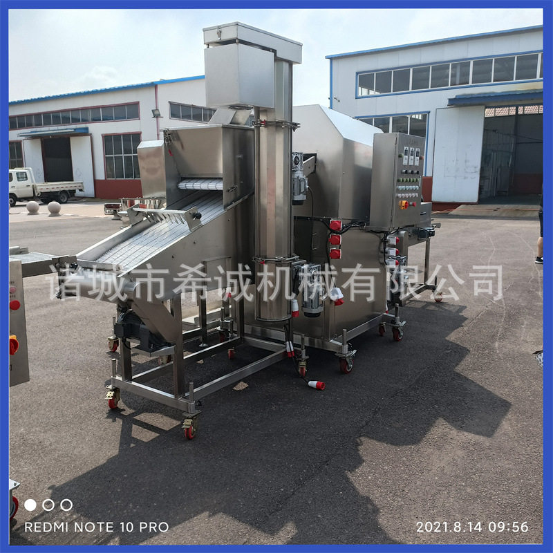 希诚自动无骨鸡柳滚筒上粉机