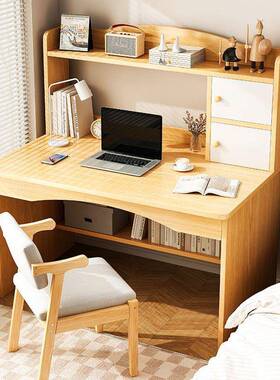 电脑台式桌书桌24917书架体简桌卧室约家用生写一字桌办公桌简学