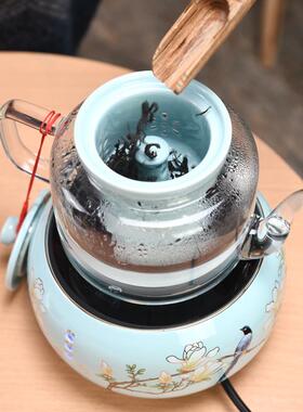 瓷触煮OVZ茶器陶炉智能屏自动煮茶玻电璃蒸茶壶茶家陶用茶具烧水