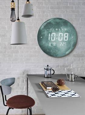 ??02墙红CEO5新款网钟表挂钟客厅家用简约现代电子时钟挂卧室2静