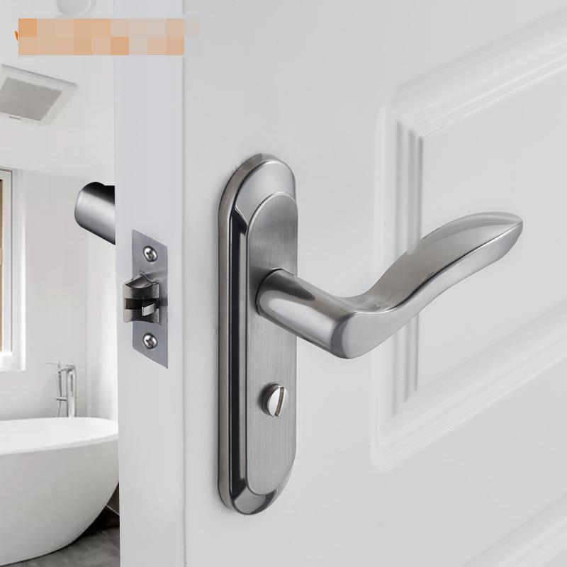 所ONO卫生间匙门锁厕浴室门锁无钥通用型家用锁具锈钢木门不把手