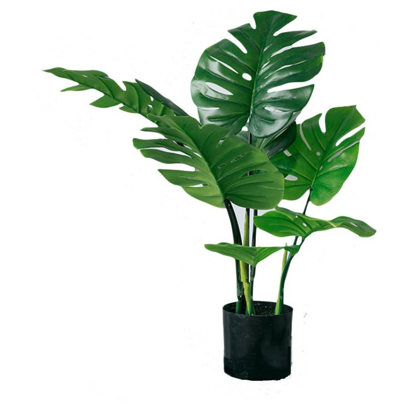 北欧仿真龟背叶植物盆栽盆景绿植家居装饰摄影道具