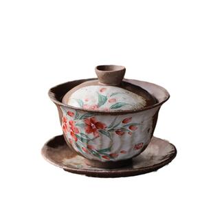 木阡阁手绘小清新创意茶壶三才泡茶盖碗茶具茶杯单个不烫手干泡碗