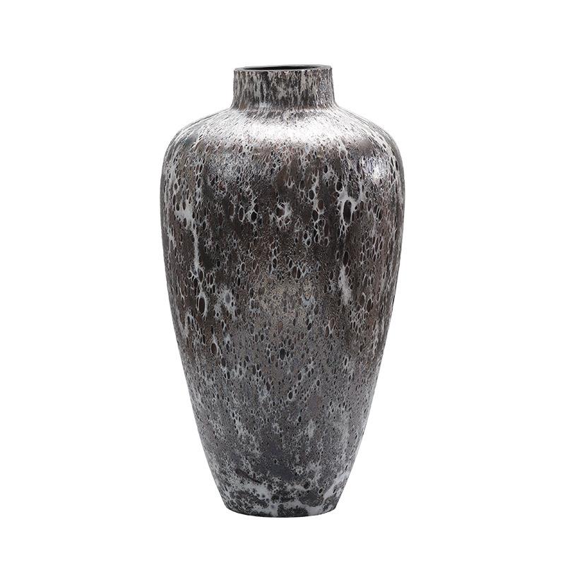 博西家居中式做旧梅花插花玻璃花瓶摆件展厅售楼处软装饰品花器