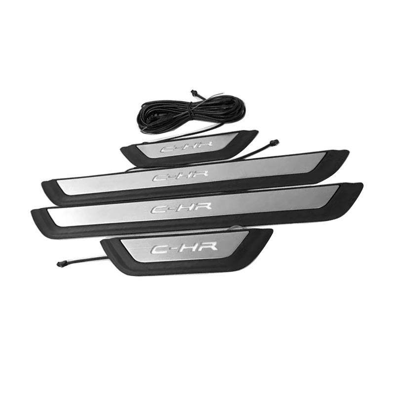 CHR16-23款C-HR专用改装外置门槛条蓝灯外迎宾踏板LED外门槛条