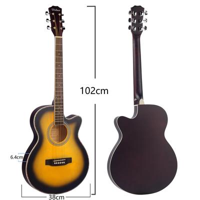 超薄桶旅行民谣吉他40寸guitar新手女生自学入门木吉他jita厂家