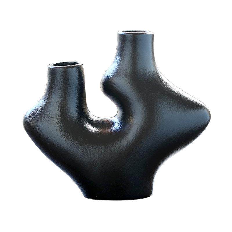 诧寂风高级感艺术装饰品异型陶瓷花瓶创意软装家居抽象摆件供,橡塑材料及制品,工业陶瓷,淘宝优惠券,粉丝福利购,淘宝优惠卷