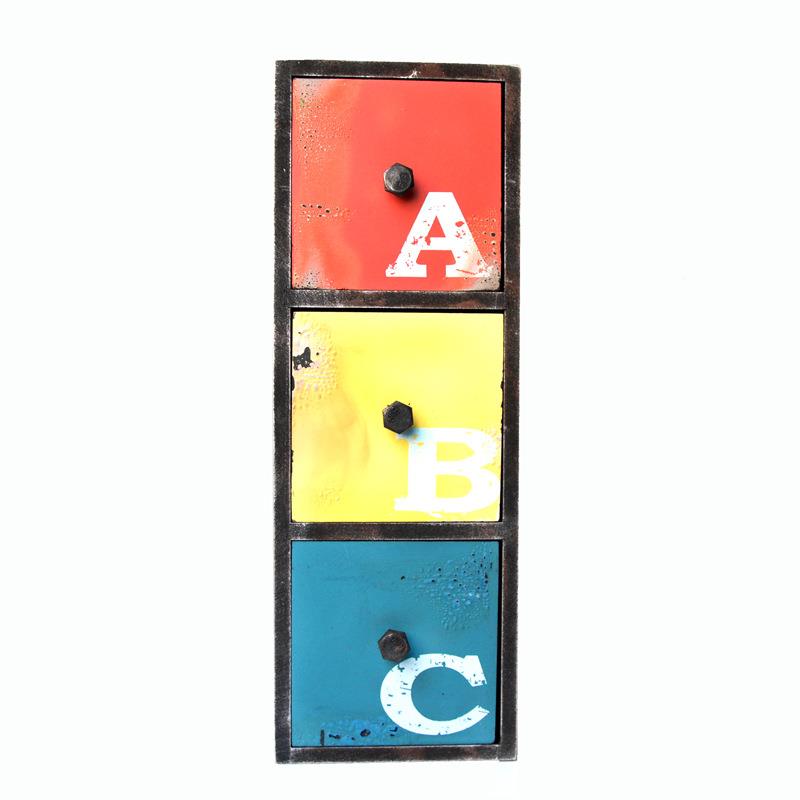 处CA04意理美式木收纳盒质家居饰桌面挂玄关墙上挂饰创收纳