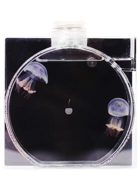 SmartF迷你桌面水母缸鱼缸生态发光水母瓶七彩遥控变色儿童节礼品