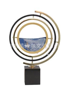 流沙画摆件现代轻奢创意沙漏客厅玄关书房软装高级感办公室装饰品