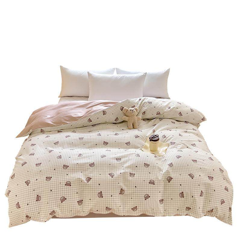 小清新全棉简约单被套纯棉喷气印花卡通被罩床上用品南通家纺,床上用品,学生床品套件,淘宝优惠券,粉丝福利购,淘宝优惠卷