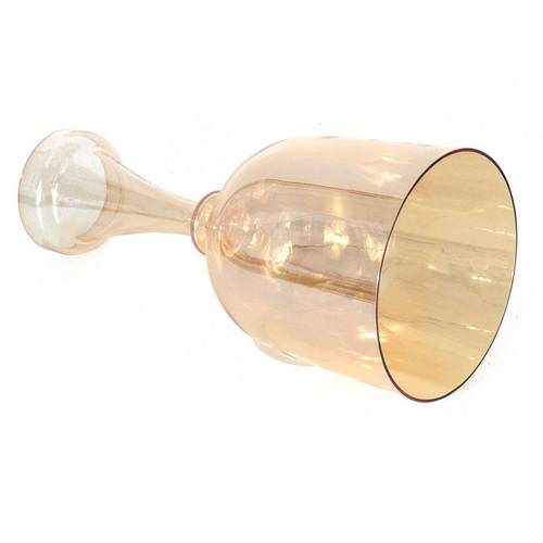 橙色透明手持圣杯石英水晶歌唱碗颂钵瑜伽静心音疗打击乐器音乐碗