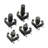 5贴片SMD按键立式 四脚微动不锈钢弹片4.3 轻触开关6 8mm