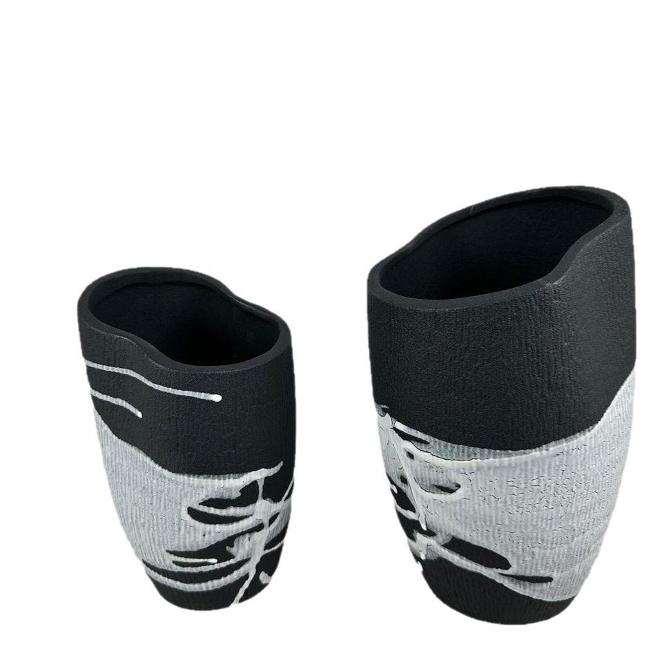 ns复古瓷花瓶花器厅酒店样板客间IDW不规i则陶水培花瓶欧式装饰摆