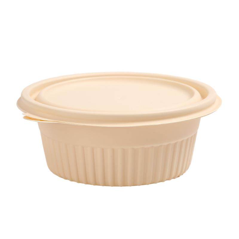 圆碗单格外卖打包便当盒一次性餐饮酒店打包盒玉米淀粉餐盒可降解,餐饮具,可降解餐具/环保餐具,淘宝优惠券,粉丝福利购,淘宝优惠卷