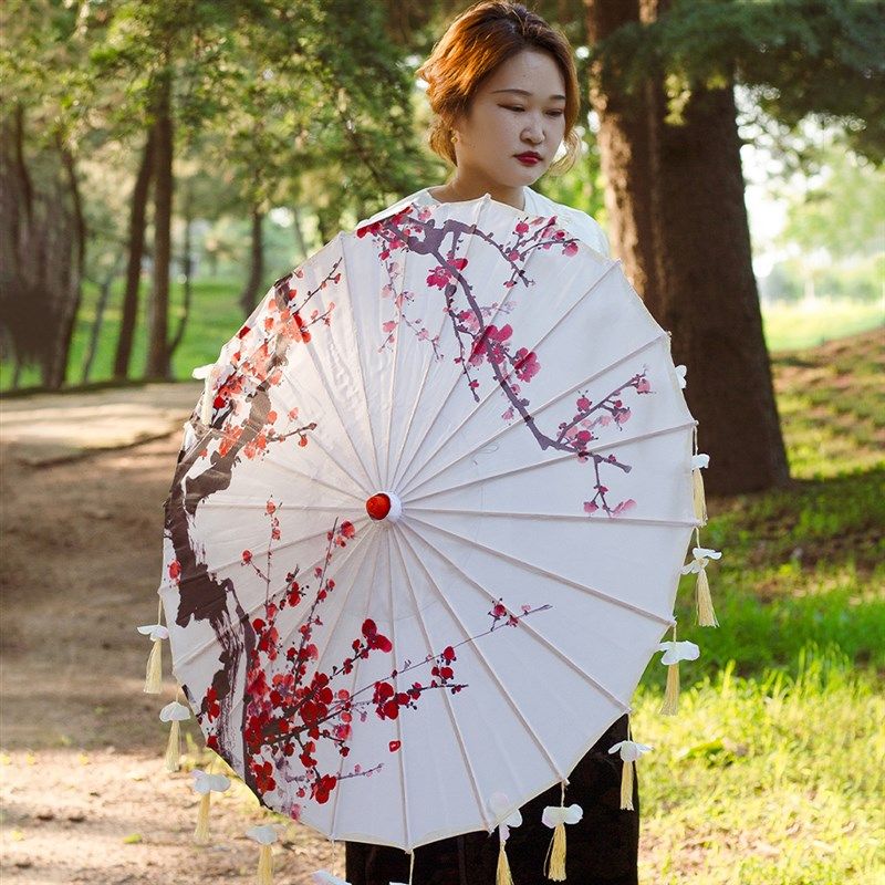 新中式梅花油纸伞旗袍汉服舞蹈走秀演出表演道具防晒男女古风古典