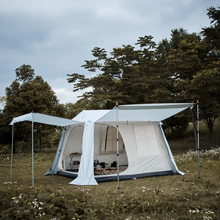 山之客户外露营云堡大空间双层帐篷防蚊纱网内账天幕大型自动帐篷