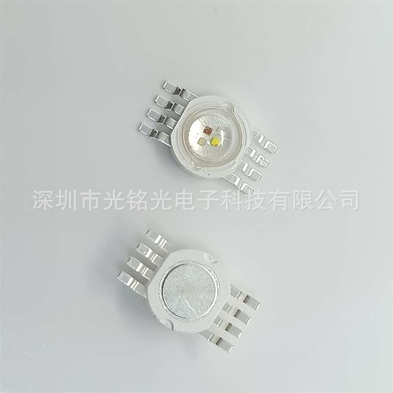 供应  1WRGBW四色8脚  大功率四色八脚RGB灯珠 仿流明RGB灯珠