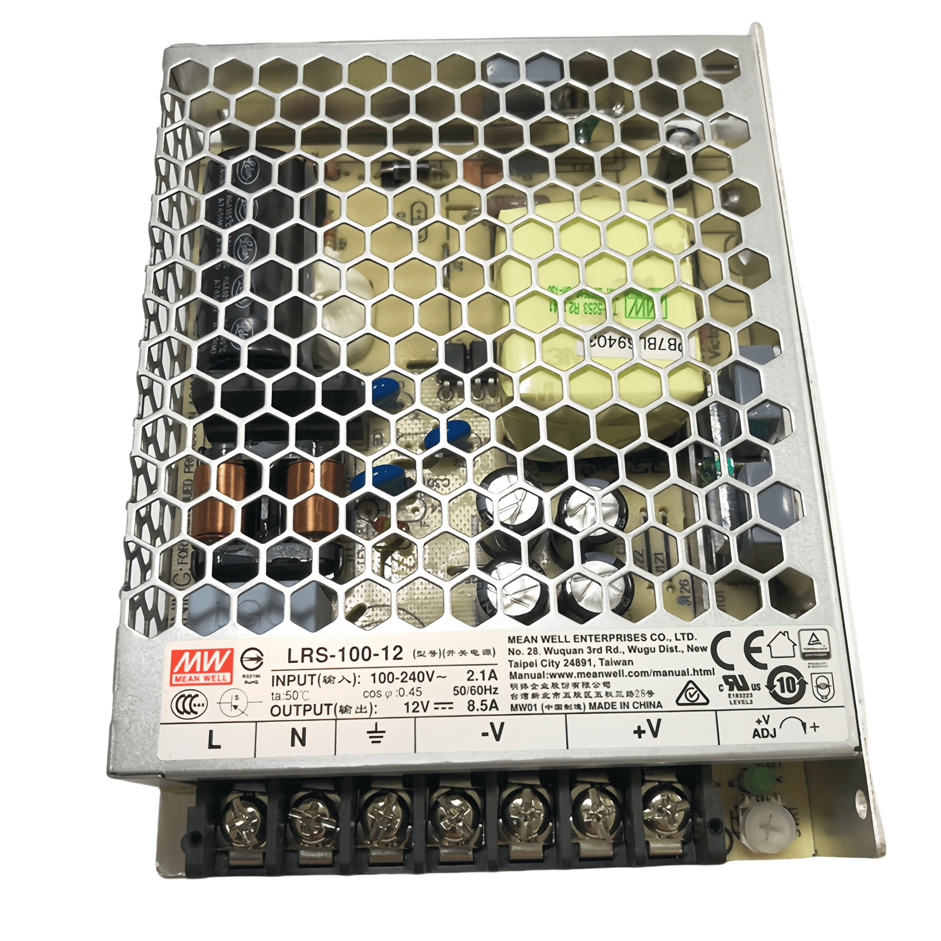 台湾明纬电源LRS-100-12 100W12V单组输出开关电源供应器