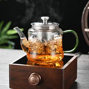 玻璃茶壶茶具茶水分离不锈钢现代简约围炉煮茶电陶炉茶杯耐高温
