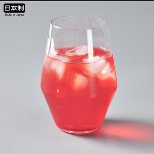 进口啤酒杯东洋佐佐木日式超波简约菱形水杯果汁早餐结尾酒玻璃杯