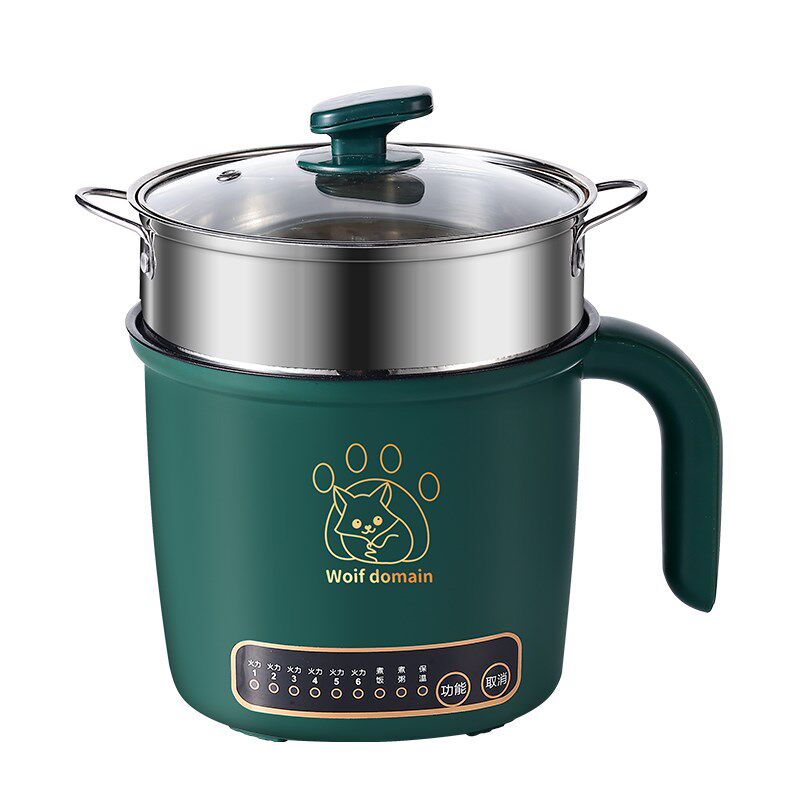 100瓦学生宿舍小功率200W智能款多功能电煮锅可煎炒煮饭小型电锅