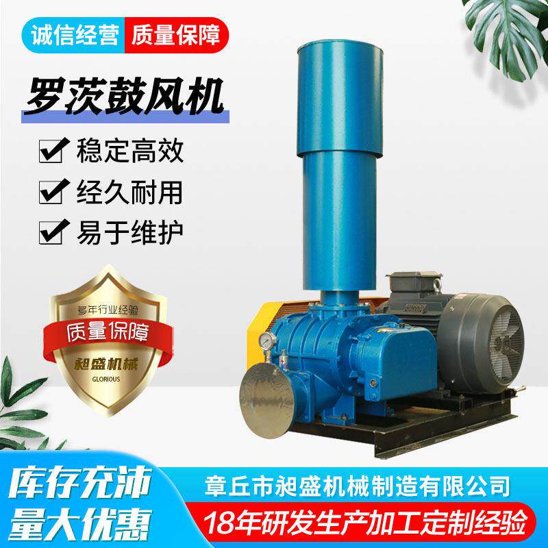 高压罗茨风机增氧机水产养殖用三叶罗茨鼓风机污水处理曝气设备