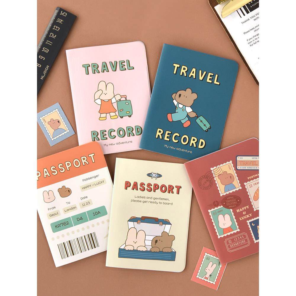 韩国monolike可爱卡通PVC短款护照套出国旅行便携护照夹证件卡套