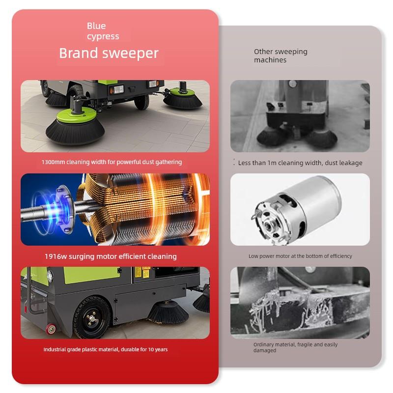 电动扫地车全封闭洒水车道路冲洗车间工厂扫地车汽车扫地车道路扫