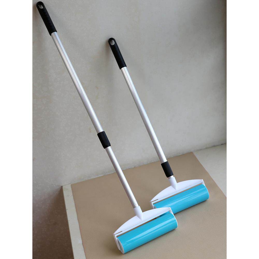 可水洗滚筒大号加长手柄伸缩杆粘毛滚宠物毛发地板清洁地毯除尘器