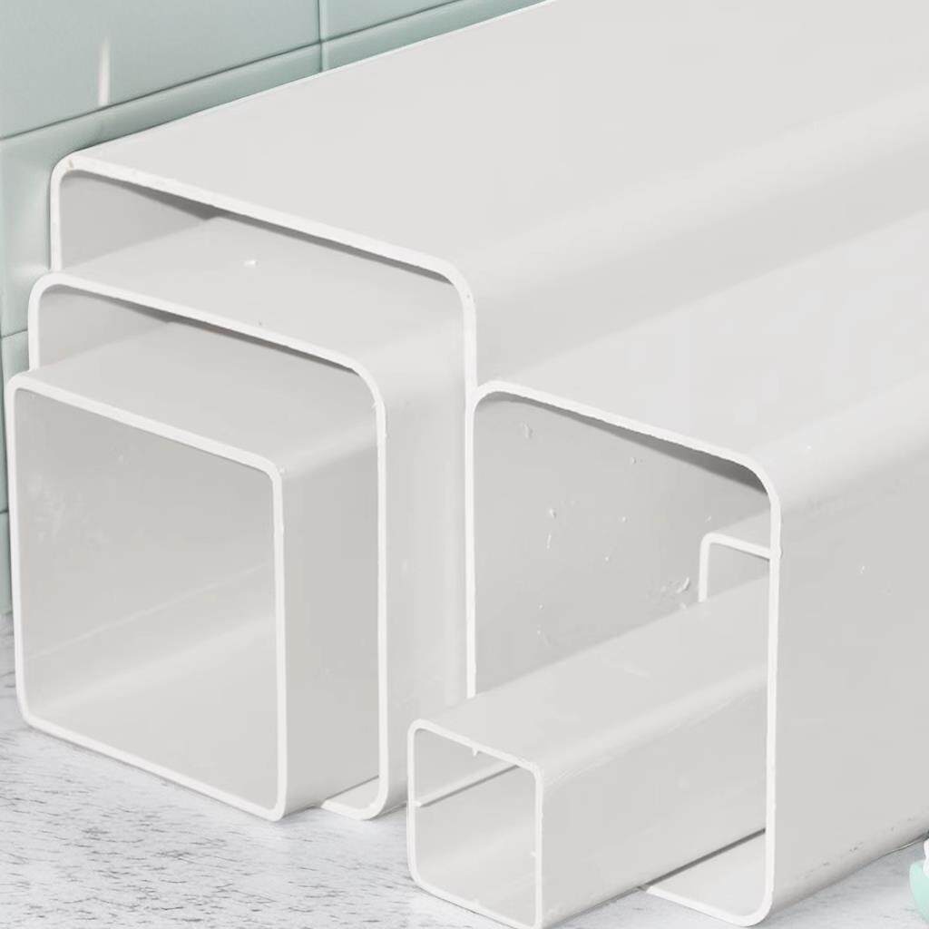 PVC塑料方管型材矩形种植排水培殖护栏警示桩家庭水培种菜装修管