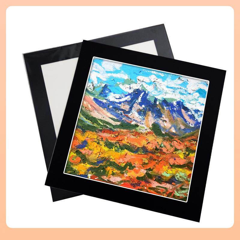 ◁相框卡纸正方形小画框油画棒纸框儿童水彩画唐卡书法方形白,家居饰品,DIY亲子装饰画,淘宝优惠券,粉丝福利购,淘宝优惠卷