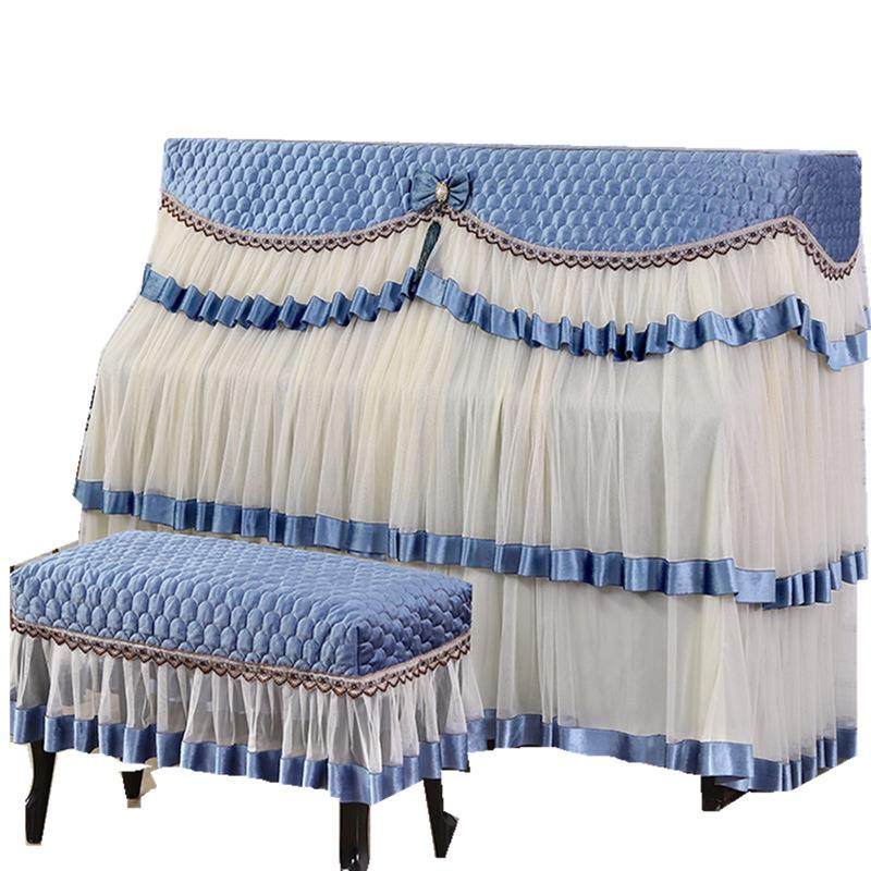 欧式钢琴罩新款现代简约全罩钢琴布高档公主盖布蕾丝电钢琴防尘罩