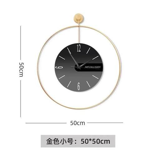 现代轻奢客厅装饰画带钟表沙发背景墙挂画餐厅卧室抽象简约挂钟