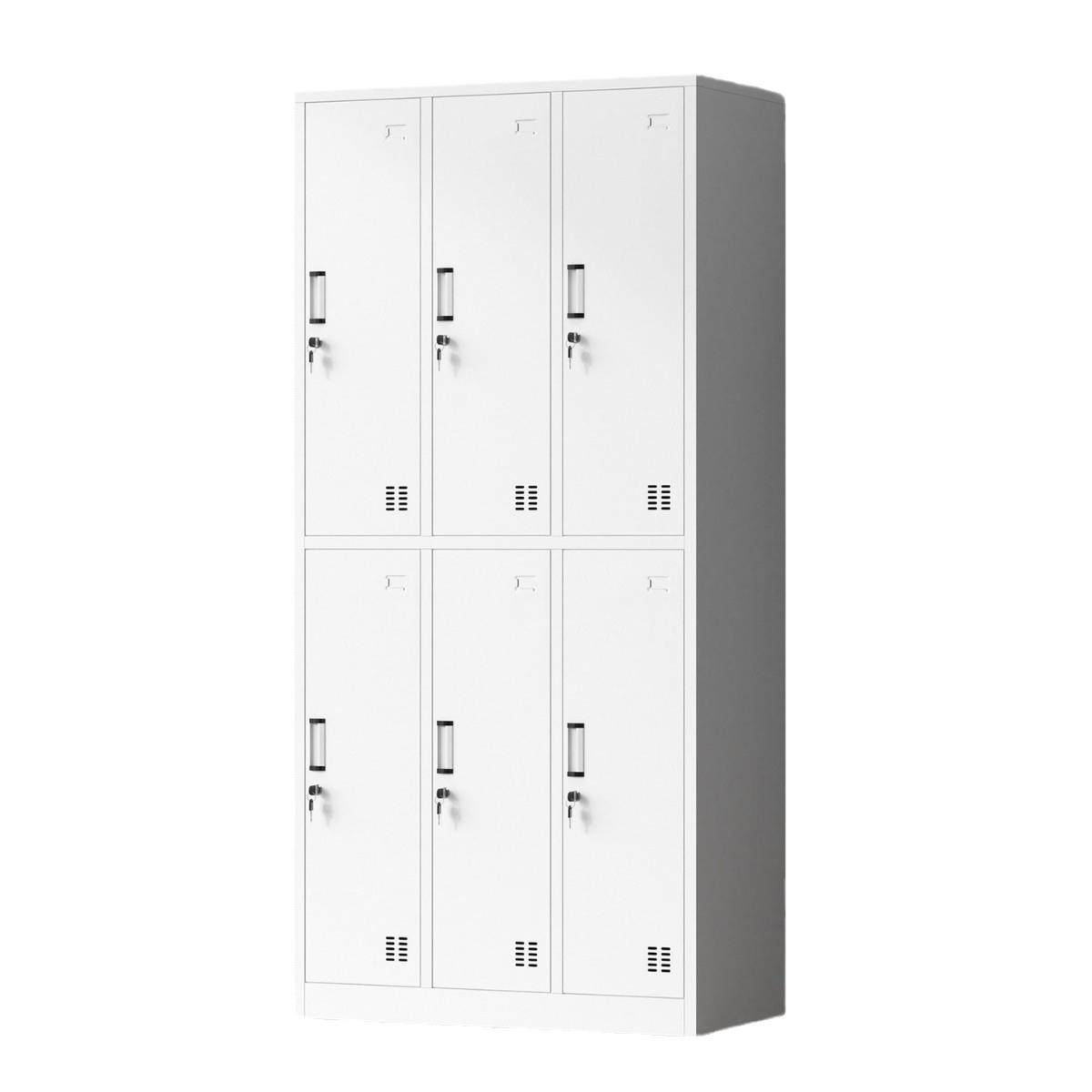 钢制员工六门更衣柜4门储物柜带锁工厂鞋柜宿舍换衣柜6门铁皮柜子