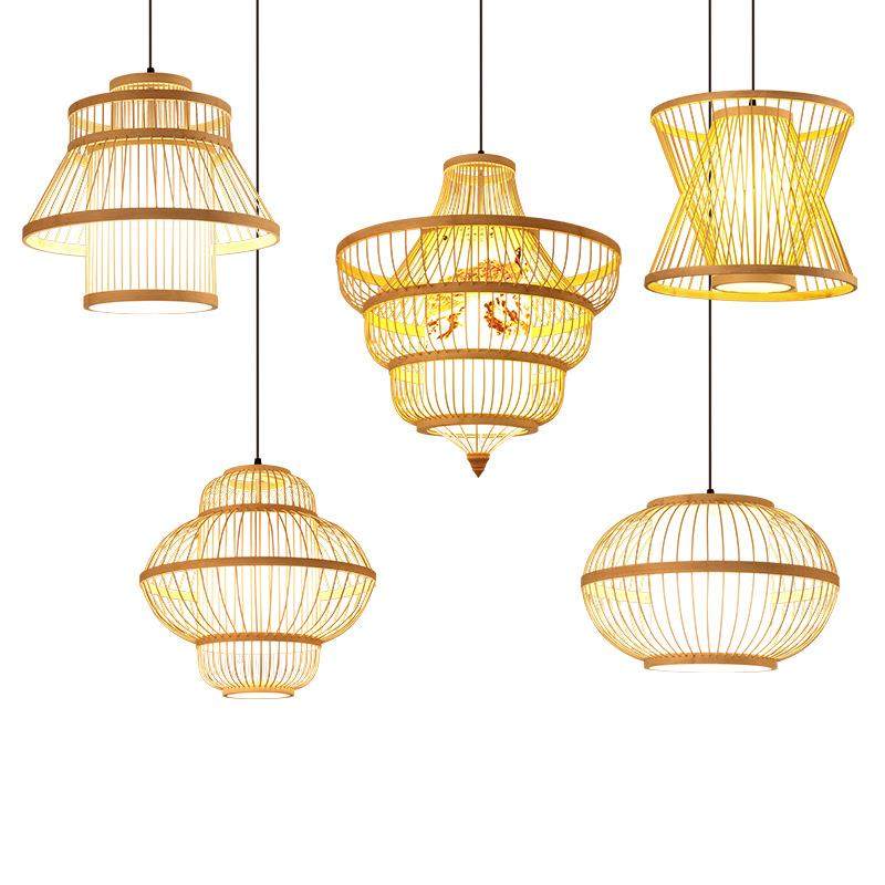 中式竹编吊灯餐厅饭店创意榻榻米灯具日式茶楼民宿火锅店竹艺吊灯,家装灯饰光源,智能吊灯,淘宝优惠券,粉丝福利购,淘宝优惠卷