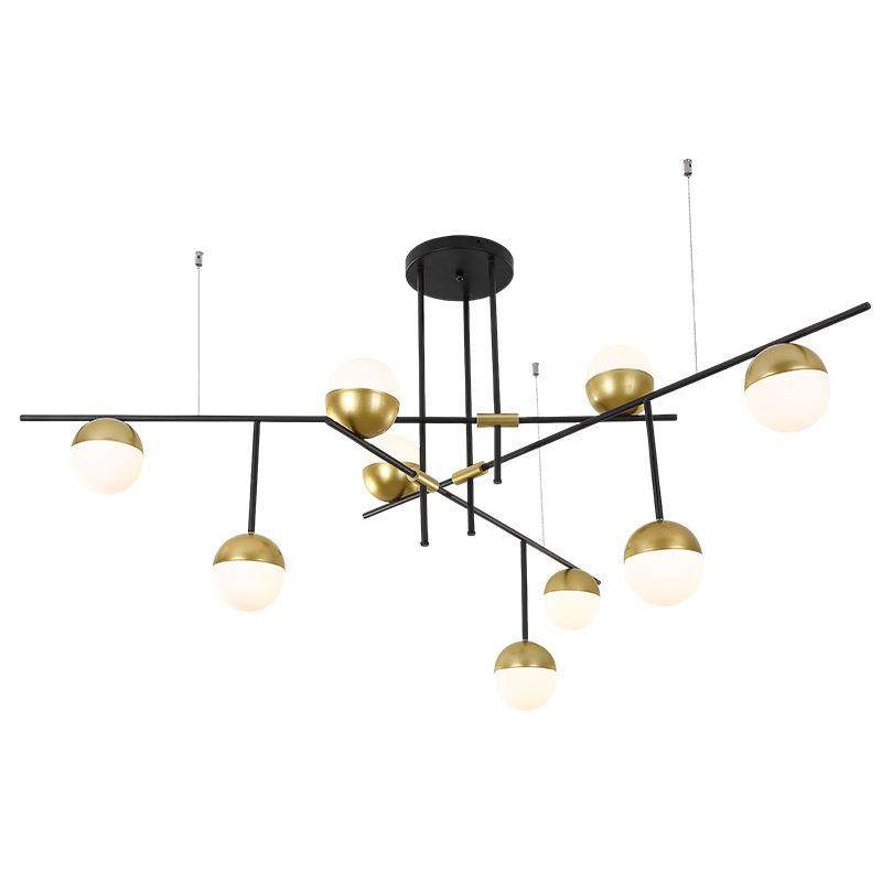 北欧设计师灯具客厅高级感餐厅灯简约LED枝形玻璃圆球办公室吊灯,家装灯饰光源,智能吊灯,淘宝优惠券,粉丝福利购,淘宝优惠卷