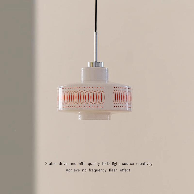 安娜蛋白古石玻璃家吊烤灯花简约中古复氛围灯卧室餐厅灯用餐桌灯