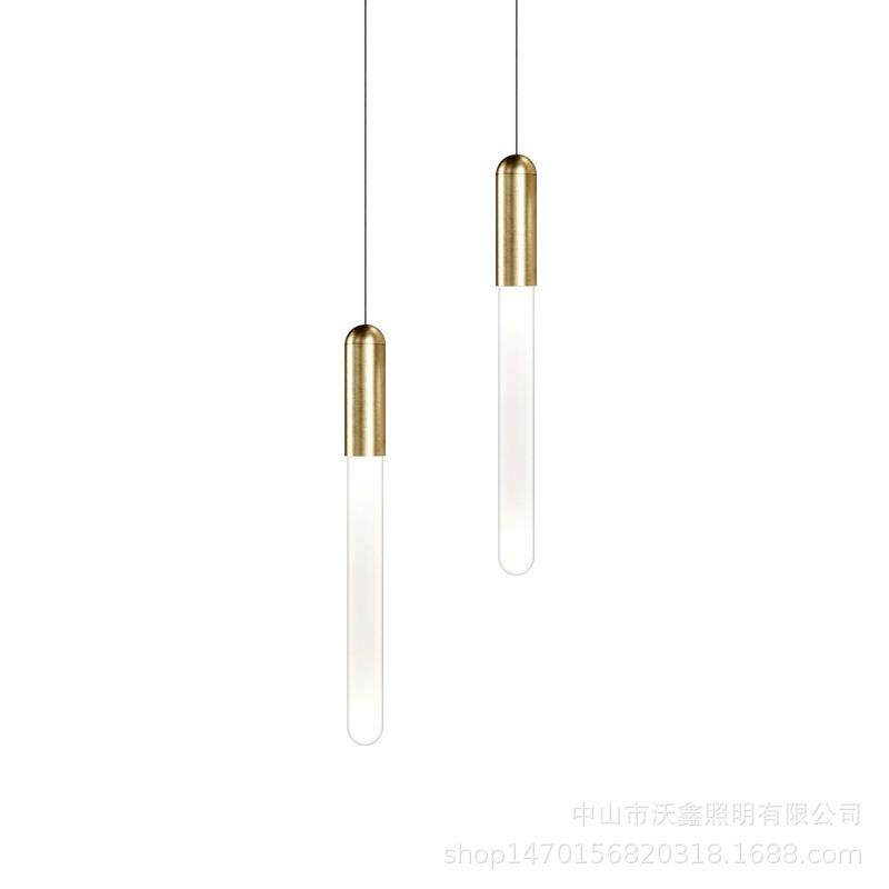设计师北欧样板房客厅卧室床头柜吧台餐厅餐桌楼梯间长筒条形吊灯,家装灯饰光源,智能吊灯,淘宝优惠券,粉丝福利购,淘宝优惠卷