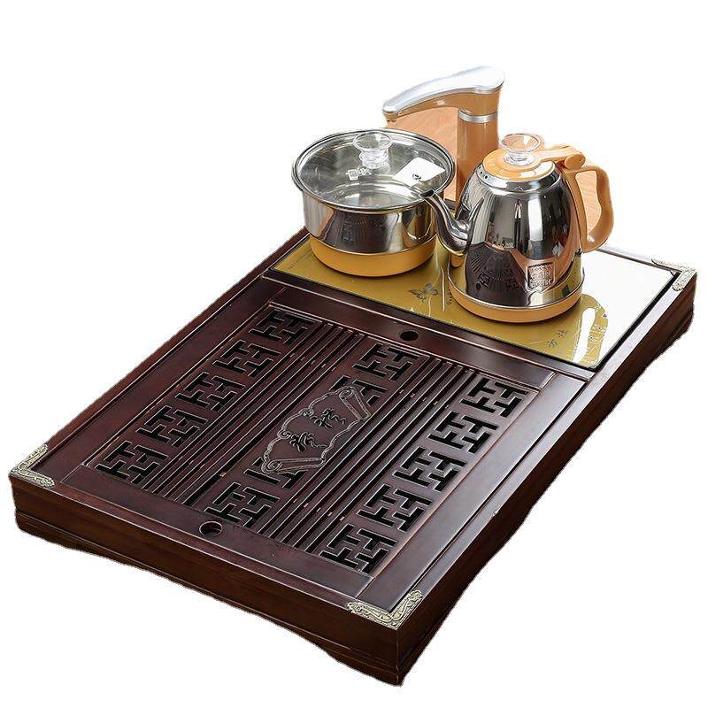 茶具套装家用客厅整套全自动上水一体功夫泡茶台流水雾化茶盘简约