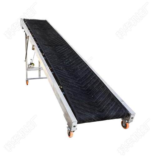 装车卸货皮带输送机楼梯上料小型传送带折叠移动升降式爬坡输送带