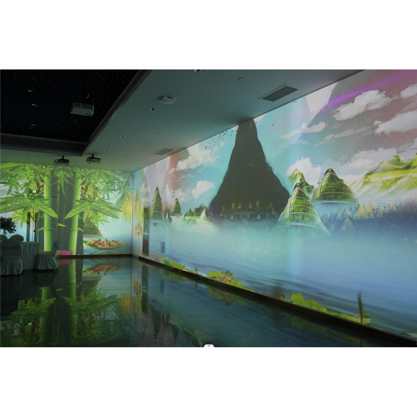 巨幕投影会展公园游乐园商场景区水塔地面墙面3D5D灯光秀装修