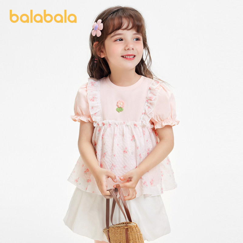 ����10101 110cm ����������������Ůͯͯװ���¶�ͯT�����2024�¿���װ��ʽ�黨