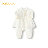 巴拉巴拉婴儿连体男女童包屁衣爬服夹棉假两件设计精致时髦洋气萌
